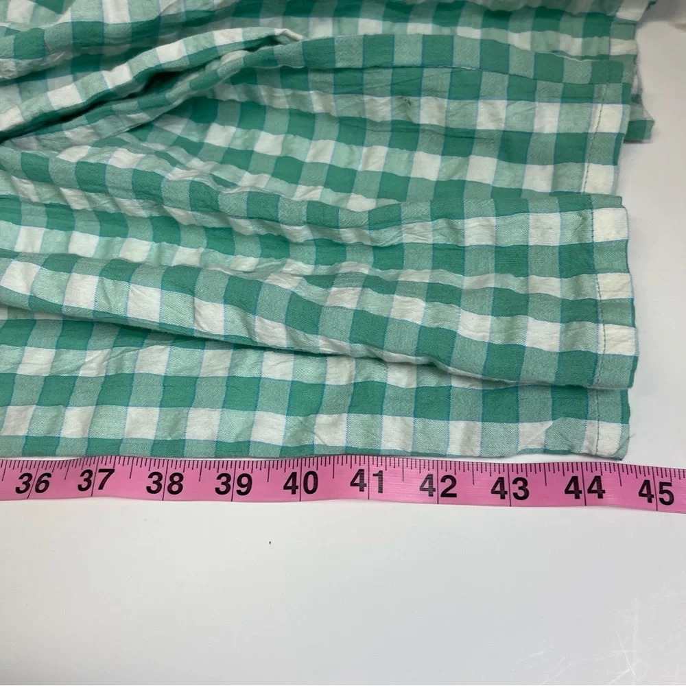 NEW Nordstrom Jumpsuit Womens XS Green White Gingham Sleeveless Tie Back NWOT - Picture 13 of 15